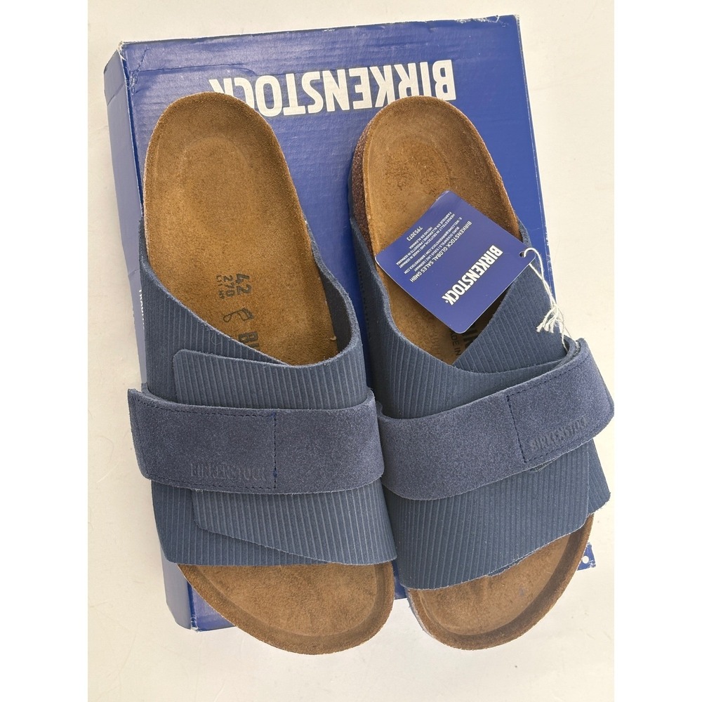 New Birkenstock Kyoto Sandal Men Size 9 Women Size 11 Corduroy Suede Indigo Blue